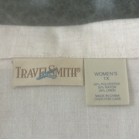 Travel Smith linen jacket with zipper and elastic band - Picture 3 of 6